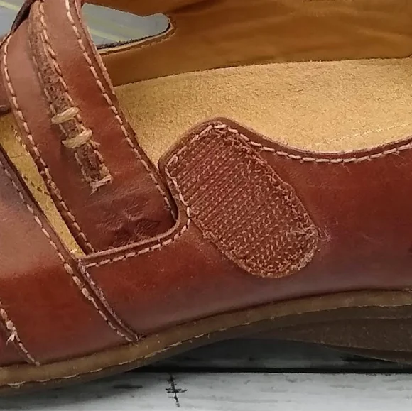 Naturalizer MALTA 7N Brown Leather Comfort HookLoop MaryJane Fisherman L… - Picture 8 of 12